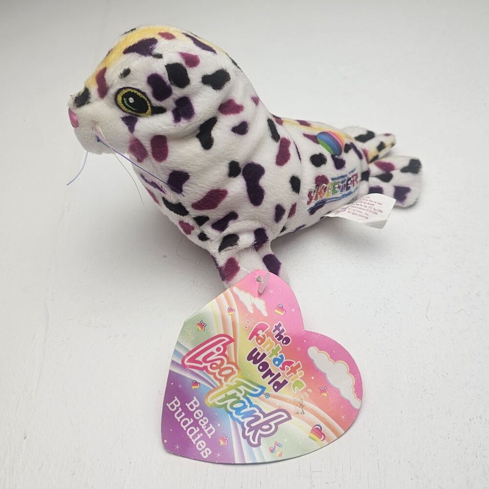 Lisa Frank Skeeter Spotted Seal Bean Buddies Plush Beanbag 1998 Tag Attached
